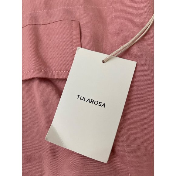 Tularosa Arya Jacket‎ Pink Lined Pockets Lightweight Linen Blend Sz M NWT $188 - Picture 5 of 15